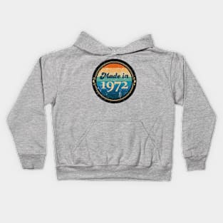 Retro Vintage Made In 1972 Kids Hoodie